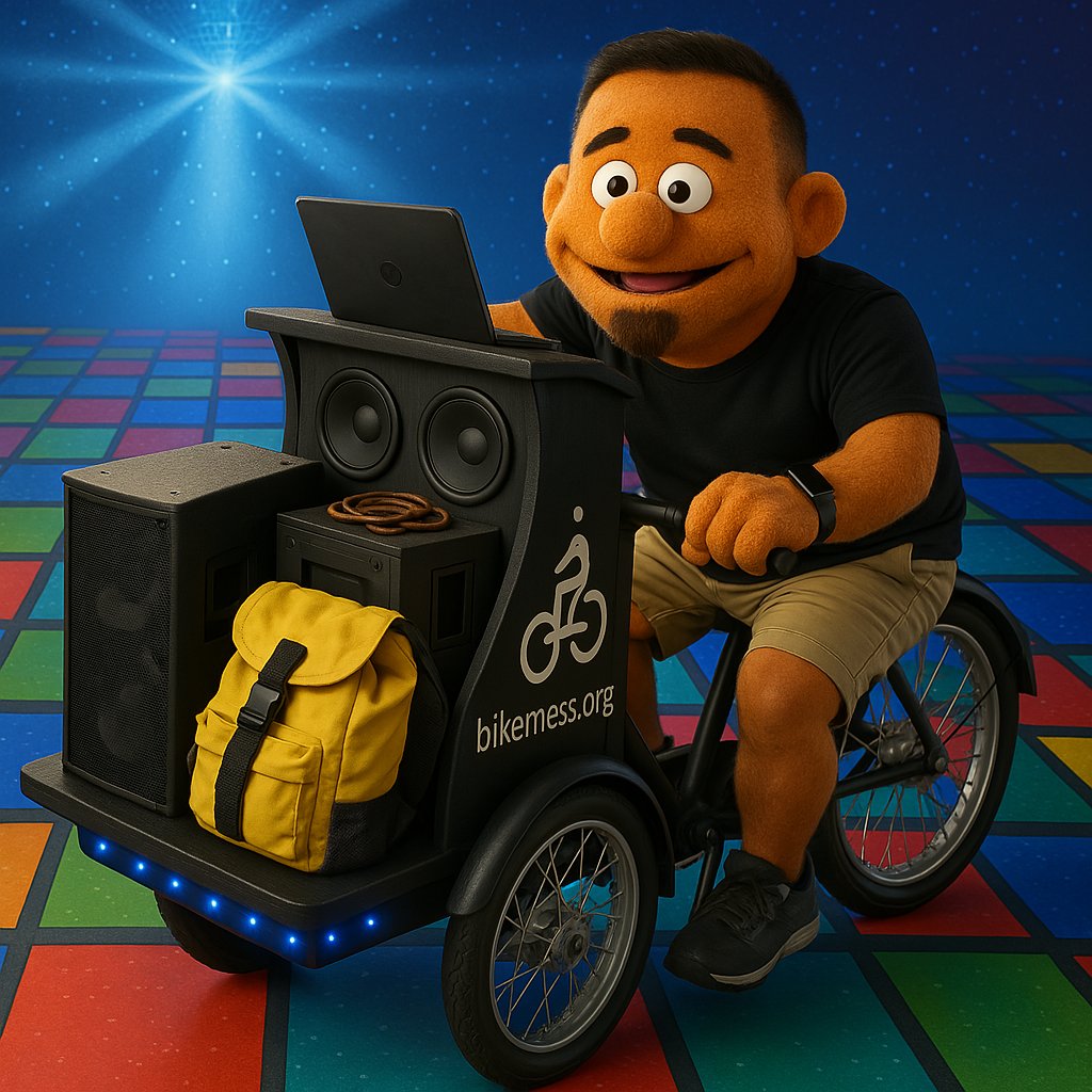 DJ on a bike